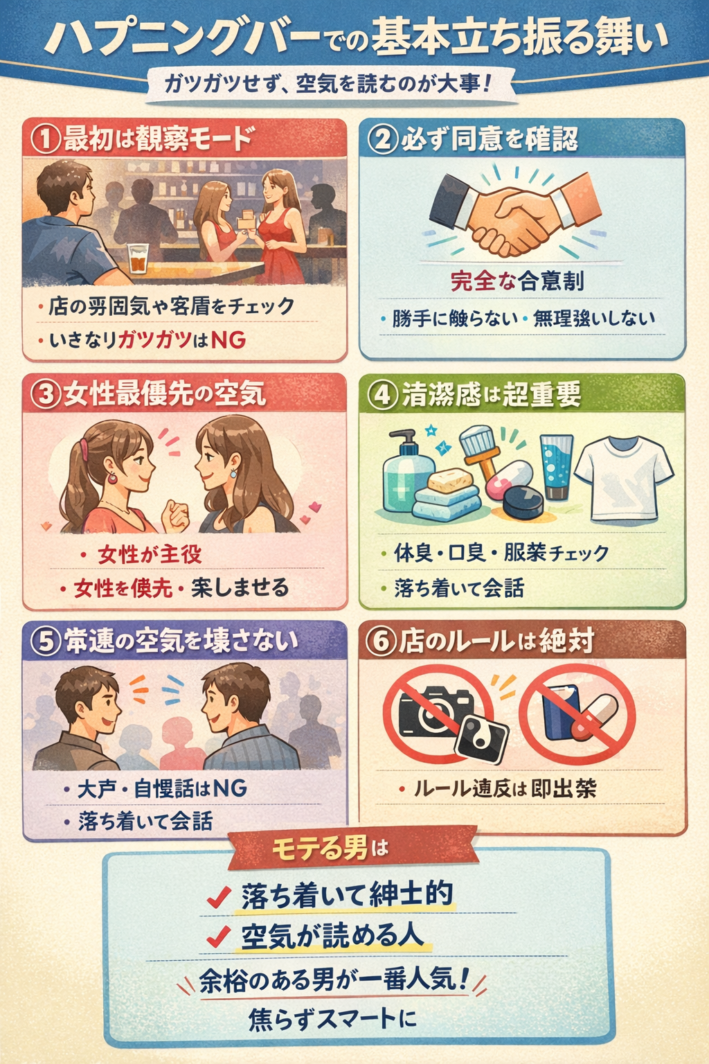 ハプニングバーでの立ち振る舞い